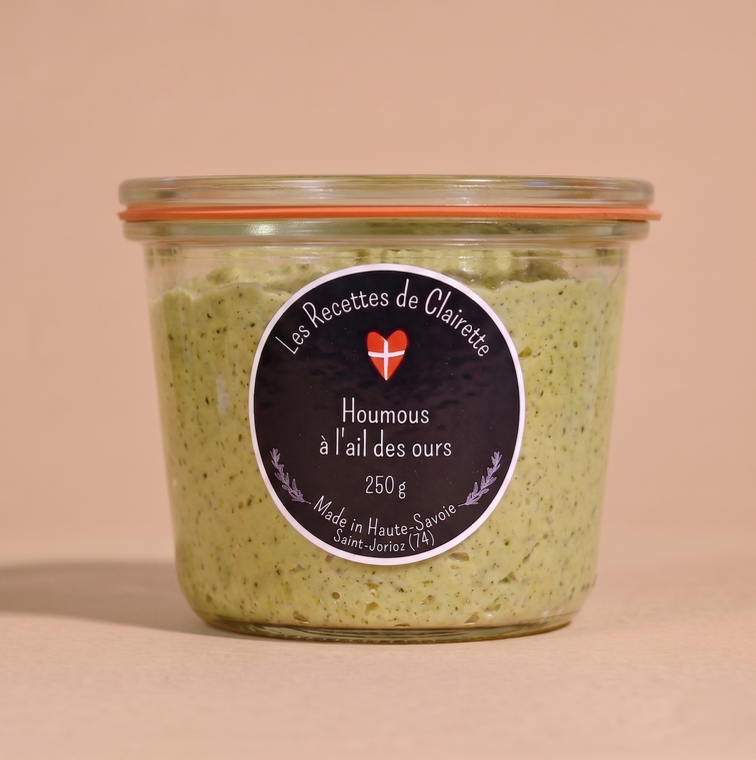 Bocal de Houmous à l'ail des ours.